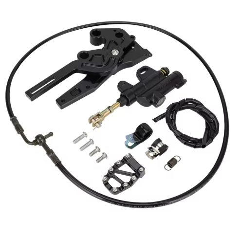 JFG Rear Foot Brake Kit for Surron Parts CNC Foot Bracket Pedal with Cable for Dirt Bike Sur Ron Light Bee X