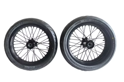 Surron Ultra Bee 17 Inch Supermoto Rims Street Conversion Wheel Assembly Front & Rear 17x2.5/17x3.5 Road Tire Condition New