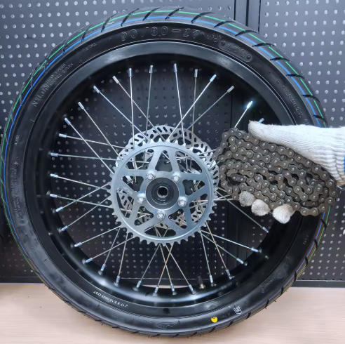 Light Bee 17 Inch LBX Ebike Wheels Tires Kit Supermoto 70/90-17 90/80-17 Lithium Battery Mid Drive Motor Integrated Battery