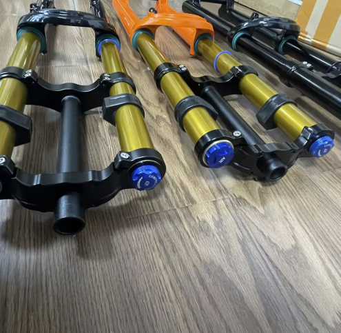 Suspension Front Fork Dirt Bike Double Crown Ebike Fork With Head Light Mounting Feature for Surron Bike