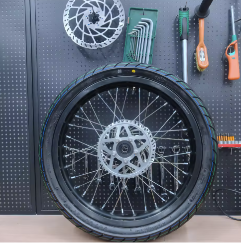 Light Bee 17 Inch LBX Ebike Wheels Tires Kit Supermoto 70/90-17 90/80-17 Lithium Battery Mid Drive Motor Integrated Battery