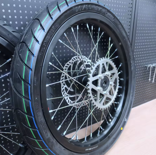 Light Bee 17 Inch LBX Ebike Wheels Tires Kit Supermoto 70/90-17 90/80-17 Lithium Battery Mid Drive Motor Integrated Battery